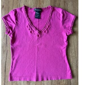 No Boundaries Vtg Hot Pink Short Sleeve T Shirt Size Medium